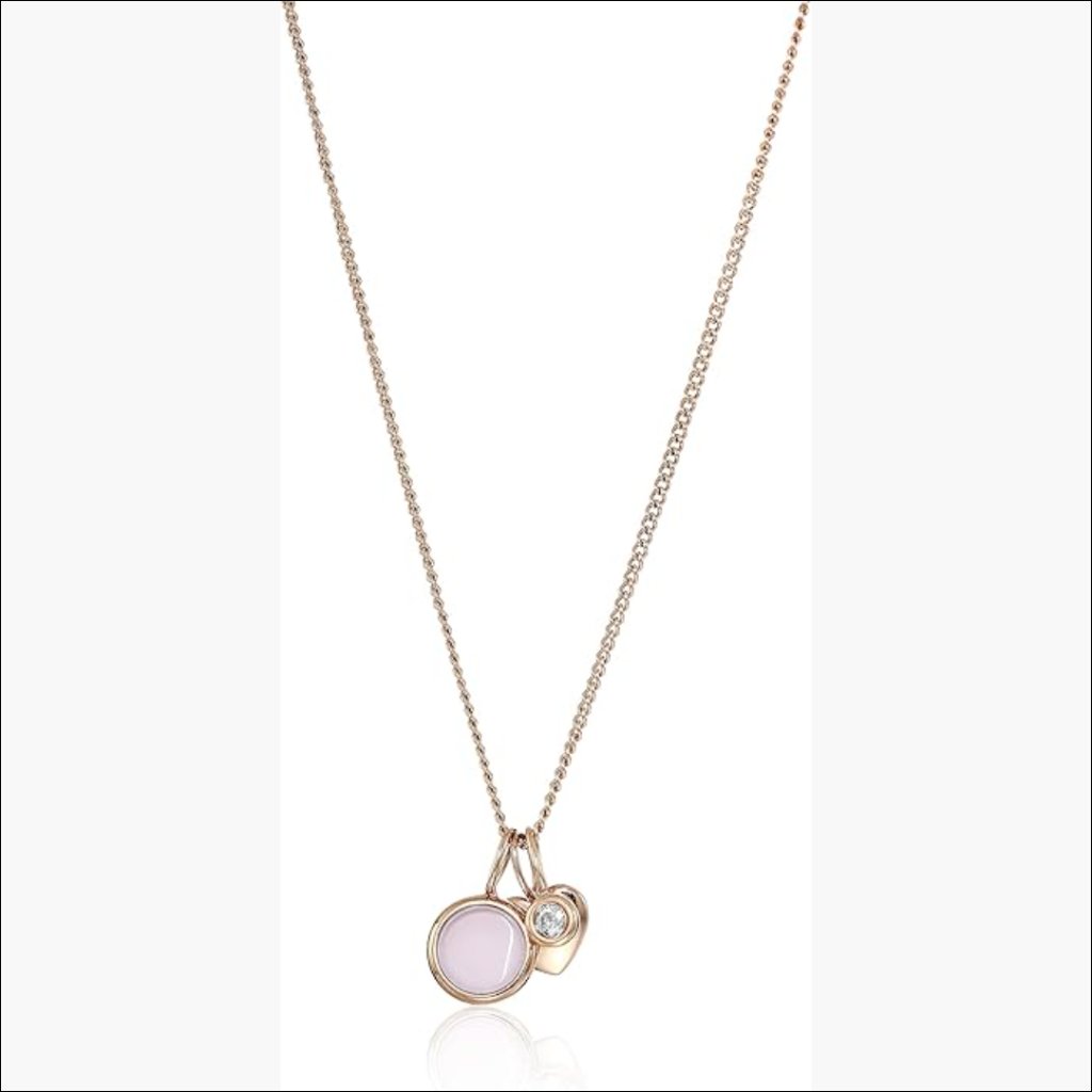 Rose GoldTone Stainless Steel Pendant Chain Necklace With Lobster Clasp